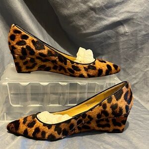 Leopard Print Wedge Heels